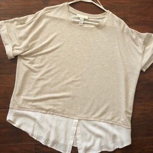 Short sleeve Combo Blouse